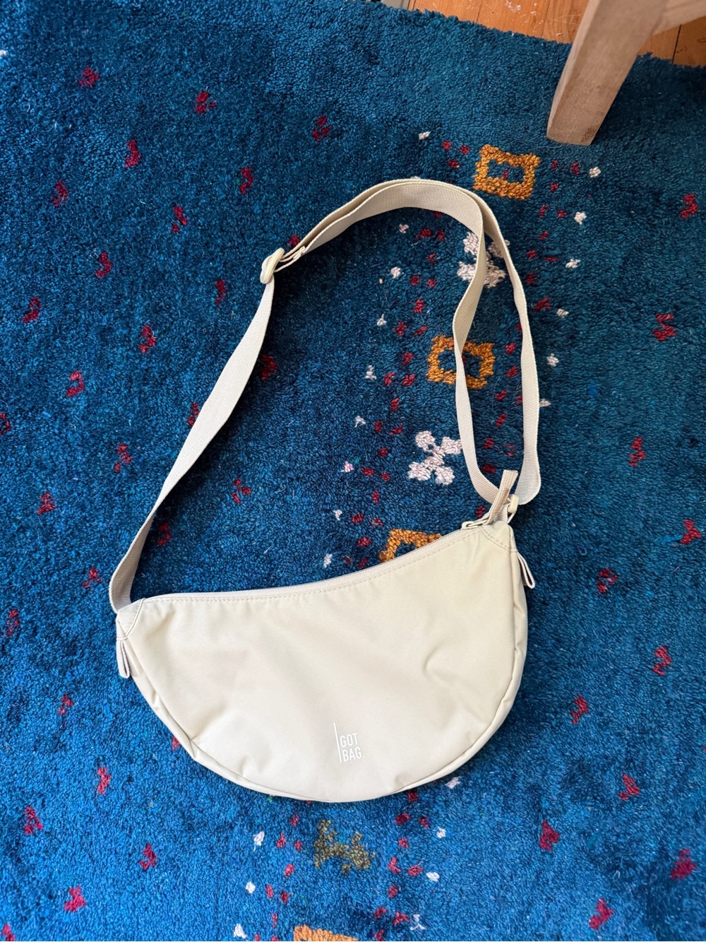 Minimal mint sage Crescent Crossbody Bag with Adjustable Strap